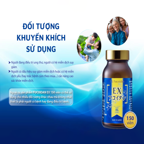 Viên uống bảo vệ sức khỏe Fucoidan EX 150 viên